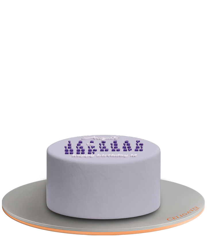 Calendar Purple Girls Cake on transparent background