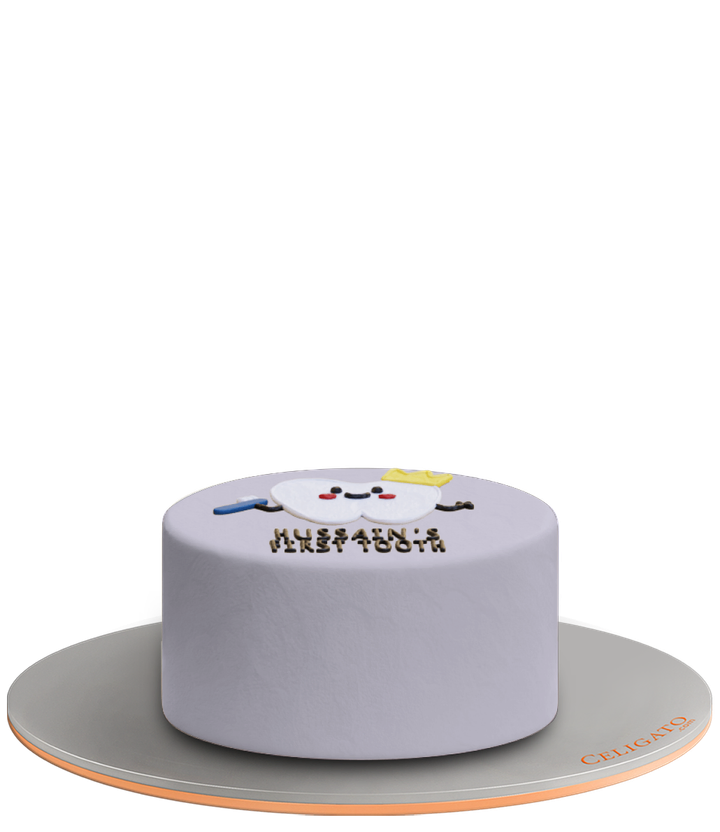 First Tooth cake on transparent background