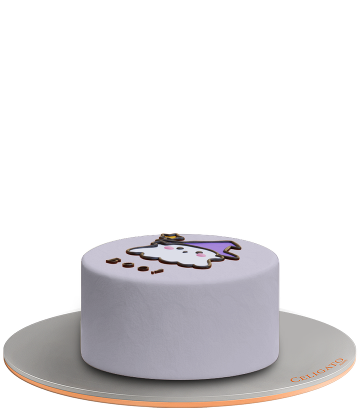 Boo cake on transparent background