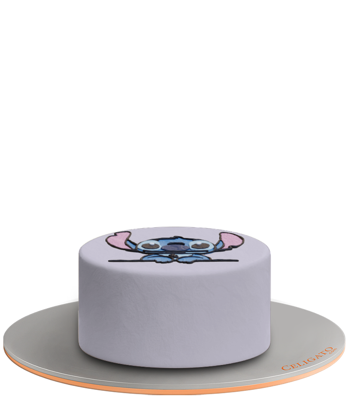 Stitch Cartoon Favorites Cake on transparent background