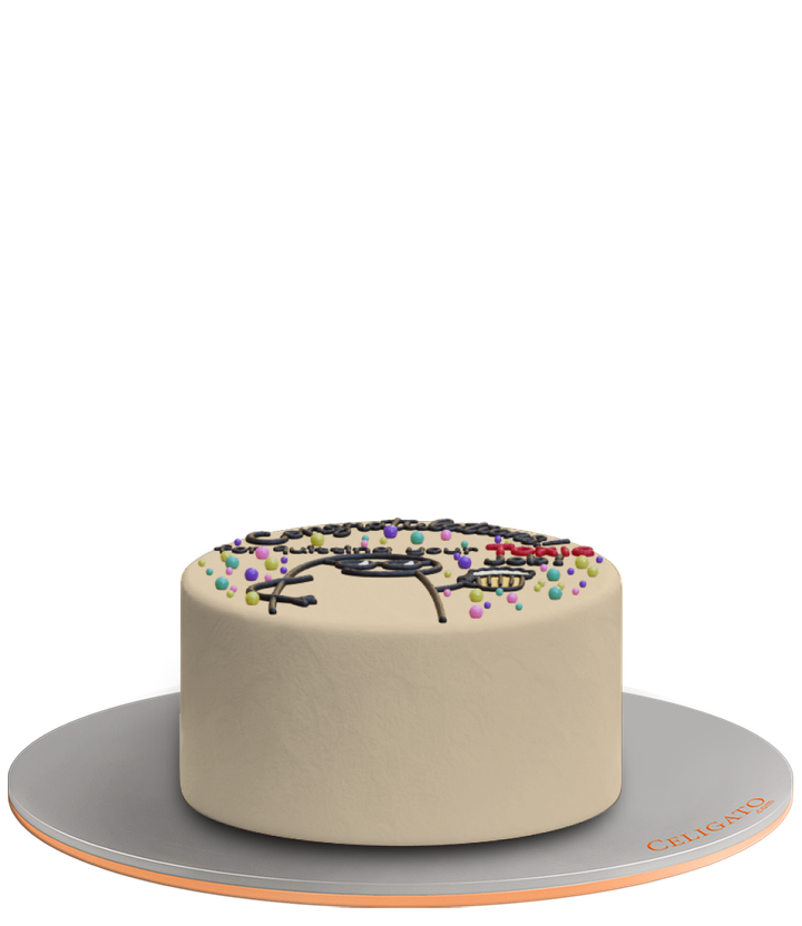 Congrats on quitting cake on transparent background