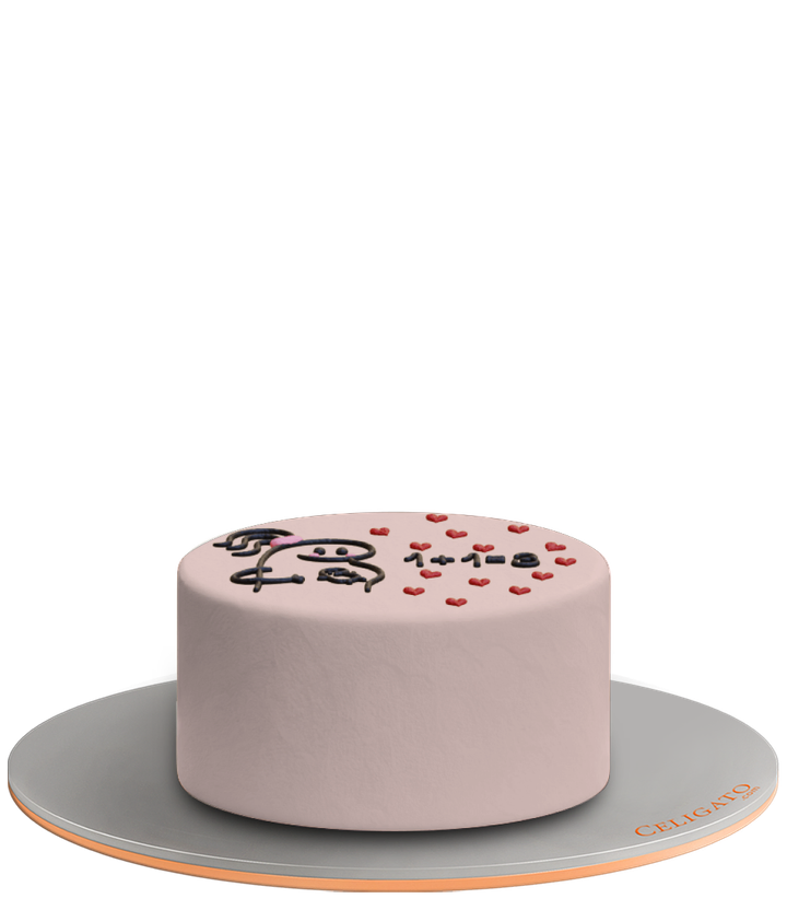 3 People cake on transparent background