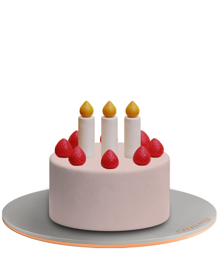 Boom & Bloom cake on transparent background