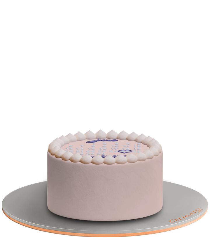 Birth Month cake on transparent background