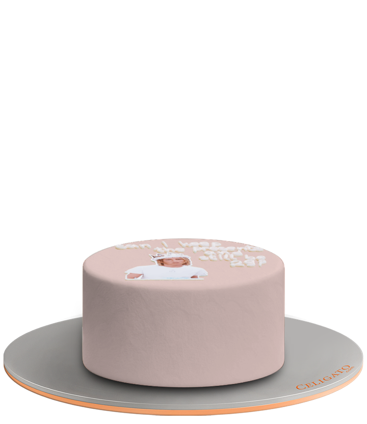 Forever 29 cake on transparent background