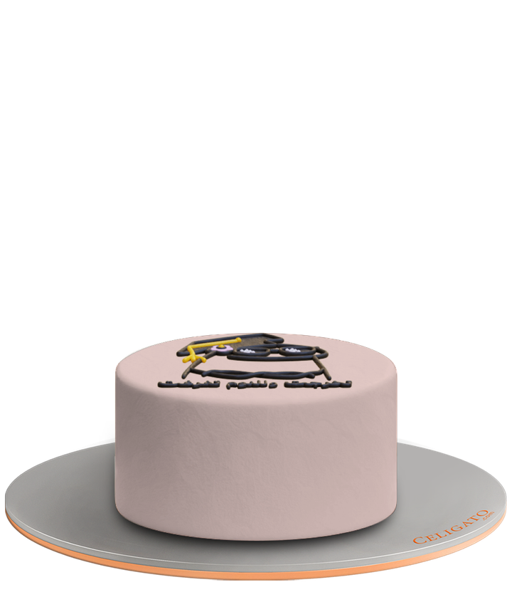 Sleepy Graduate cake
