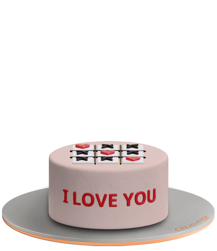 The Love Game cake on transparent background