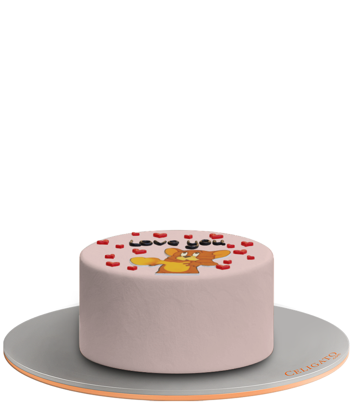 Jerry In Love cake on transparent background
