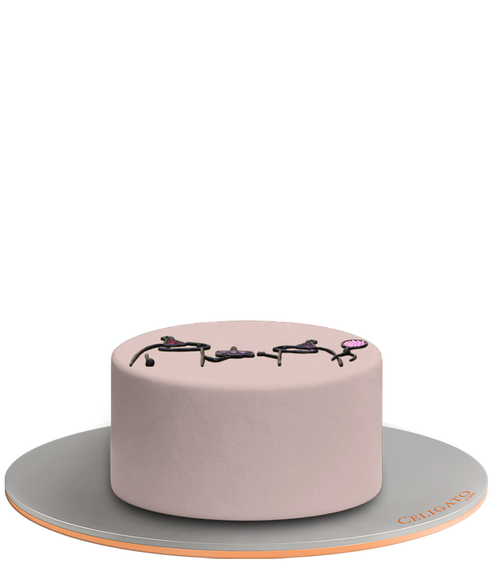 Twins Birthday cake on transparent background