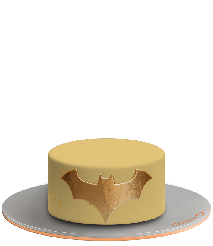 Batman Gold In Cartoon Favorites Mini Standard Cake on transparent background