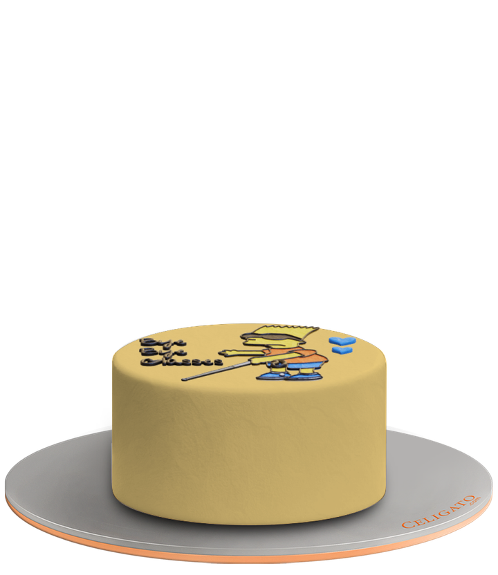 Bye glasses cake on transparent background