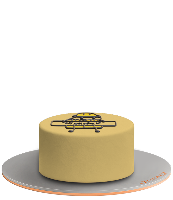Engineer mind cake on transparent background