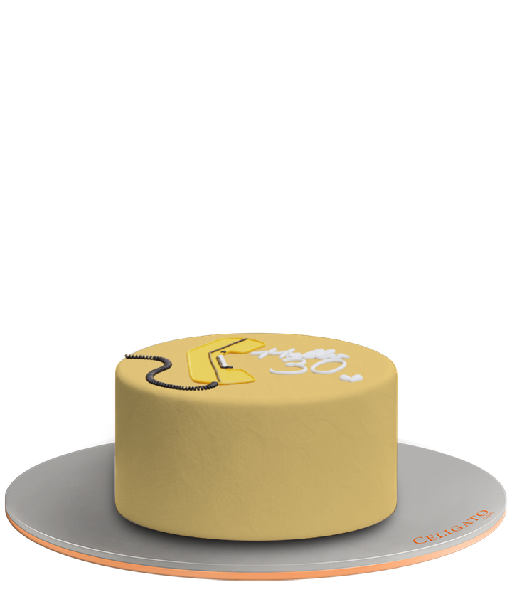 Hello 30's cake on transparent background