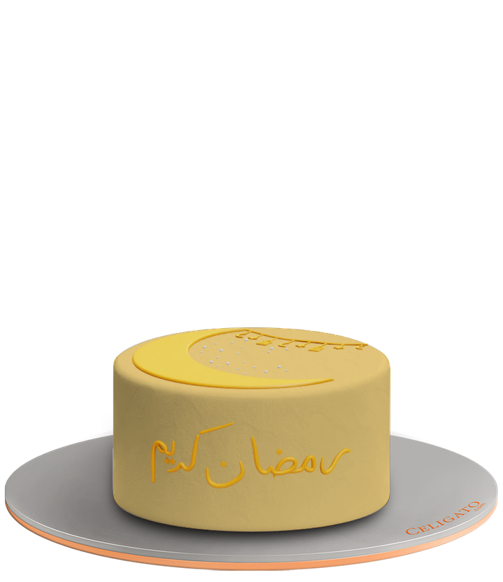 Crescent Moon cake on transparent background