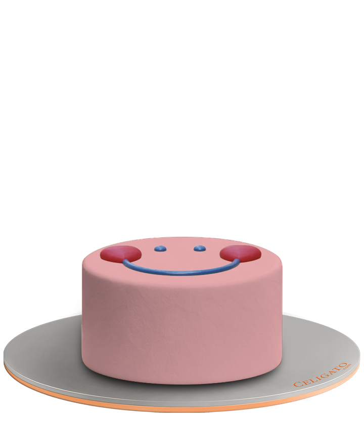 Smile cake on transparent background