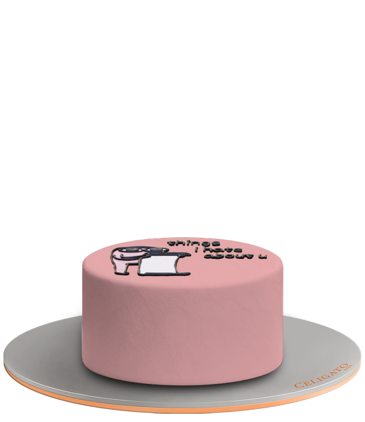 Things I Hate cake on transparent background