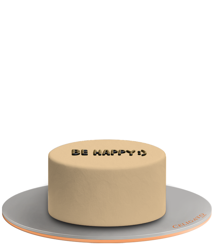 Be Happy cake on transparent background