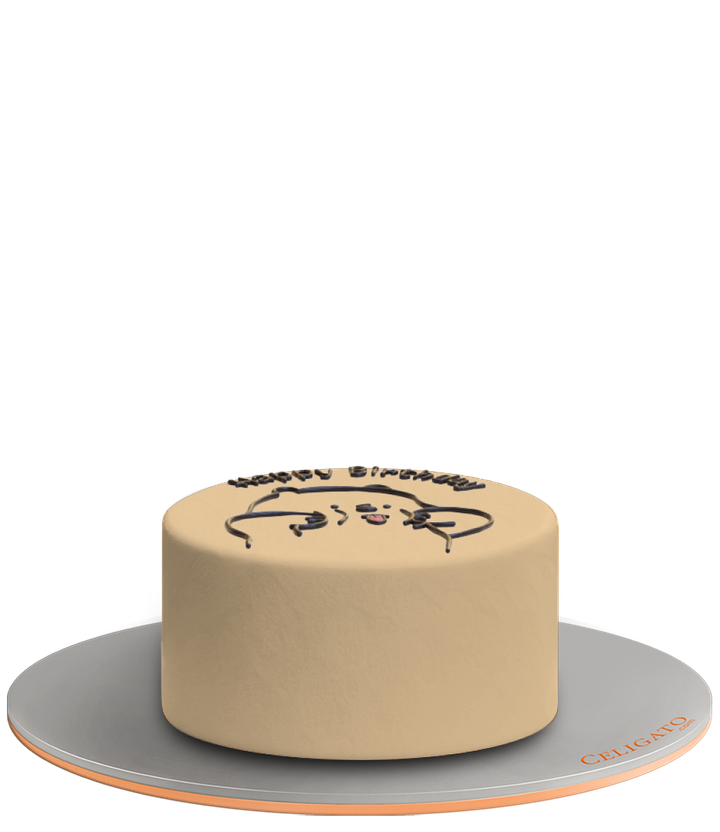 Bear Draw White Kids Cake on transparent background