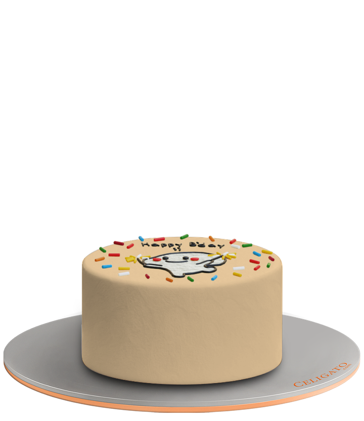 Fireworks cake on transparent background