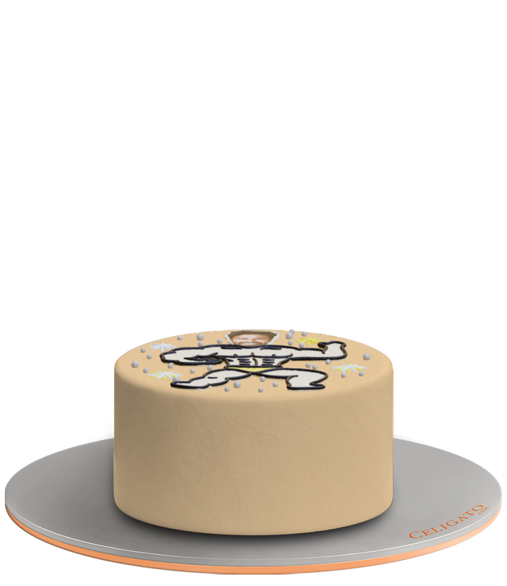 Gym Body cake on transparent background