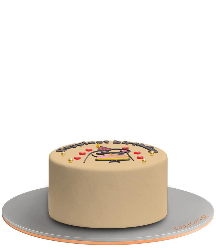 Birthday cake on transparent background