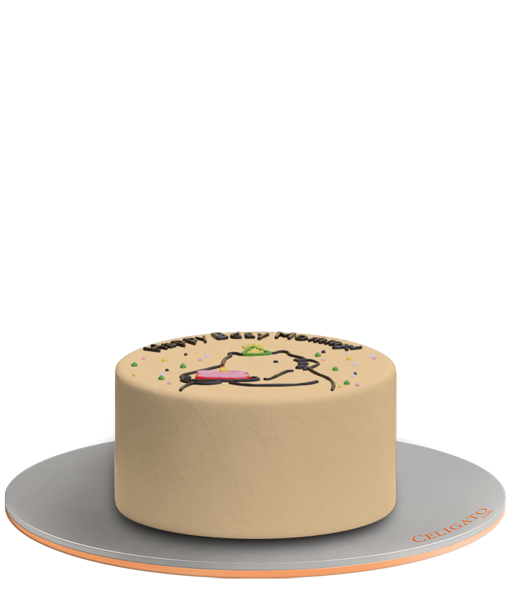 Bear Birthday cake on transparent background