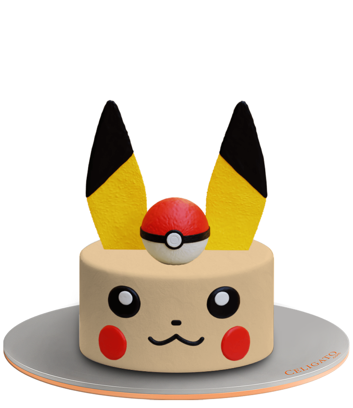 Pokémon cake on transparent background