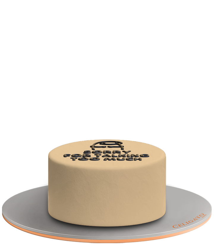Sorry, Im Talkative cake on transparent background