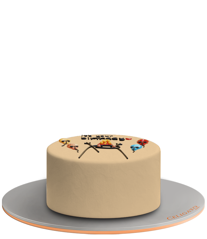 Time To Party cake on transparent background