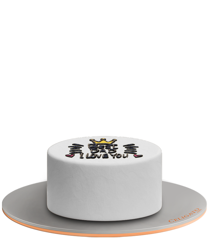 Best Dad cake on transparent background