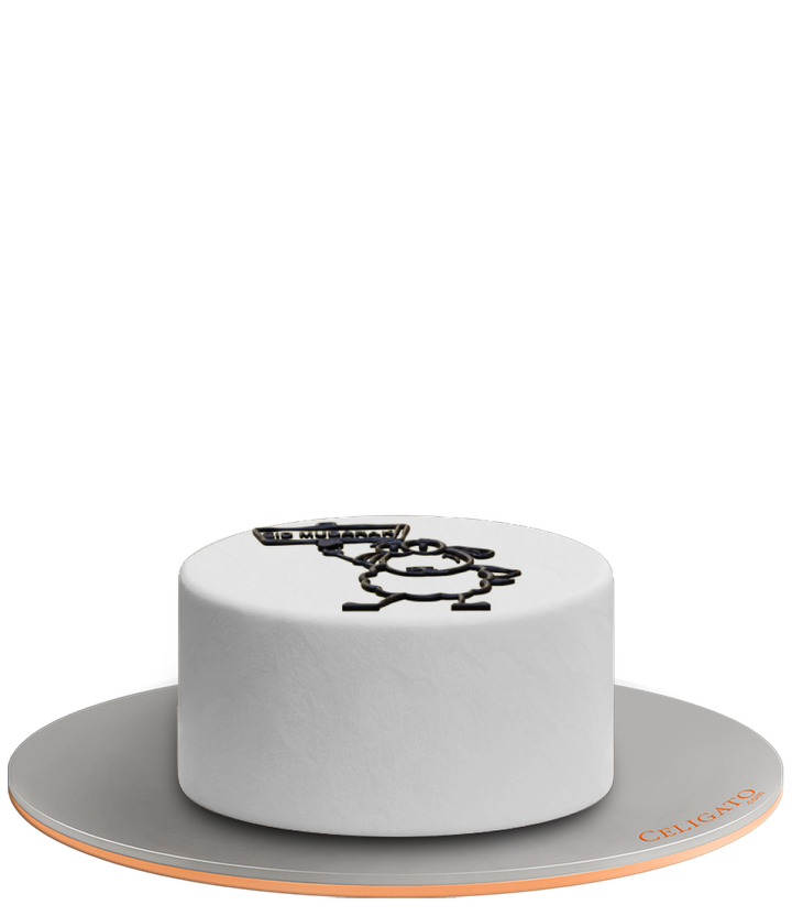 Sheep cake on transparent background