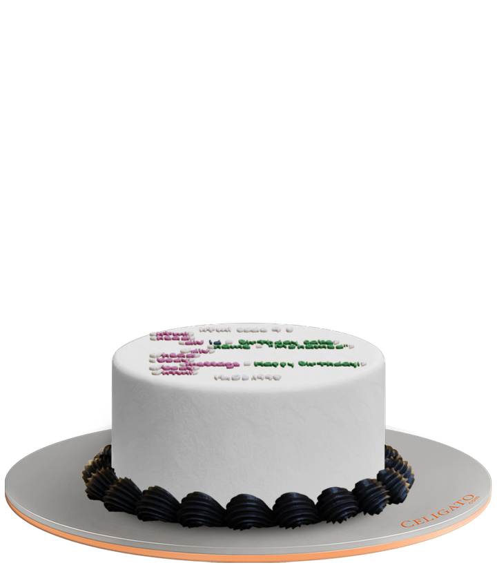 HTML Code cake on transparent background