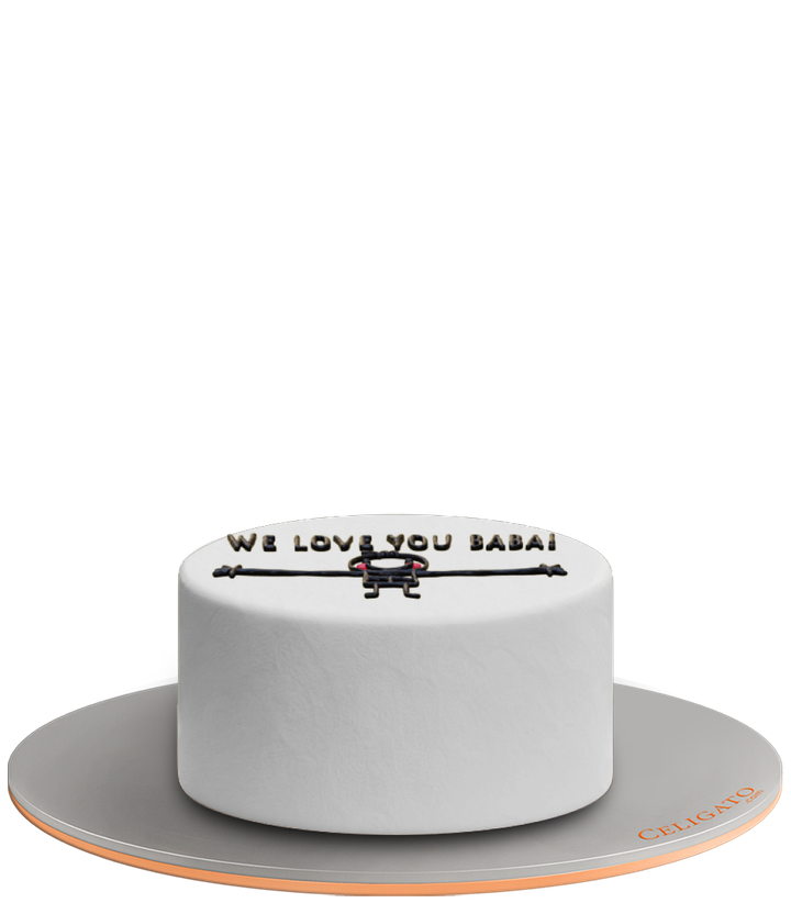 We Love You Best Baba Cake on transparent background