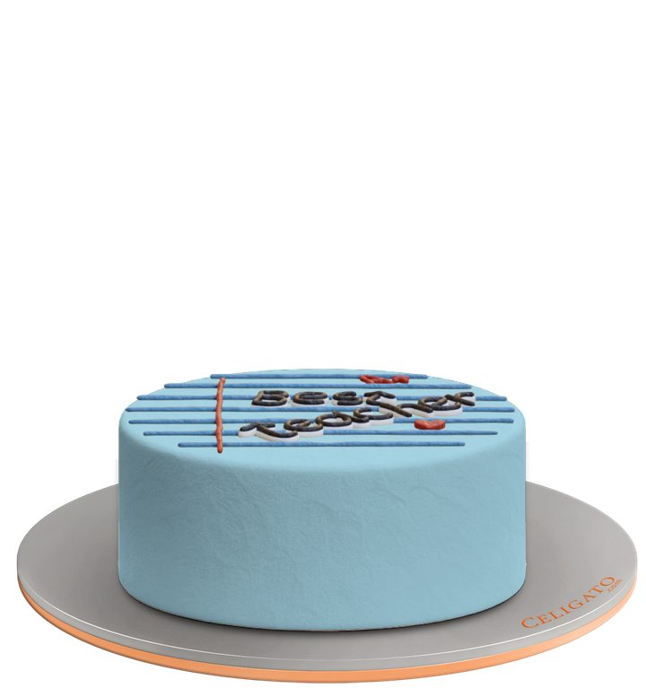 Fav teacher cake on transparent background