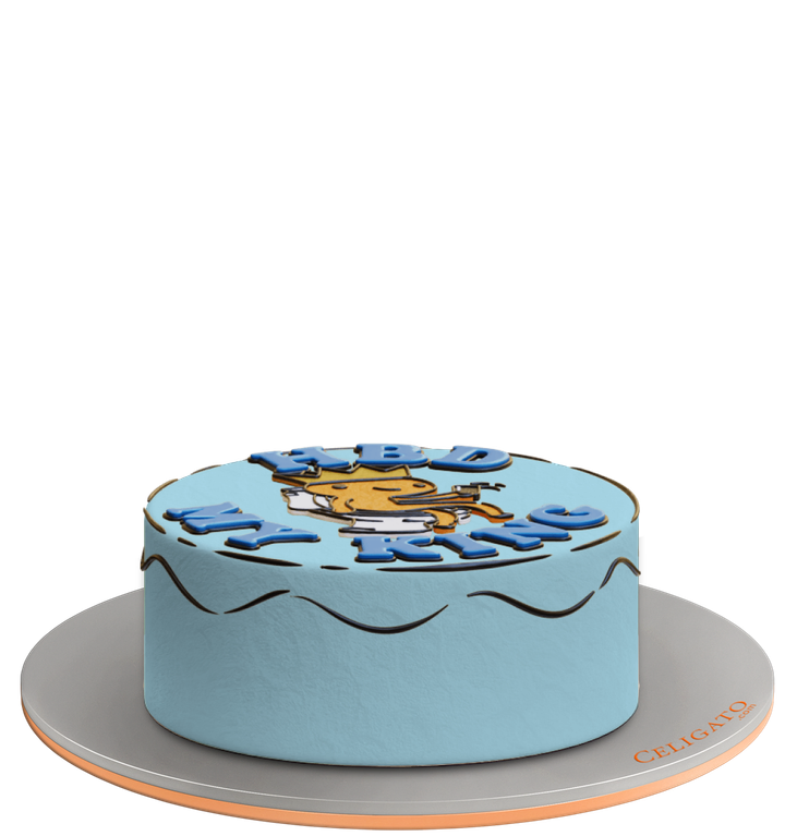 HBD King cake on transparent background