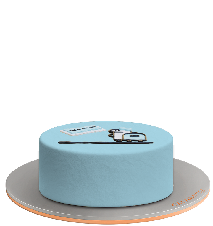 Until we meet again cake on transparent background