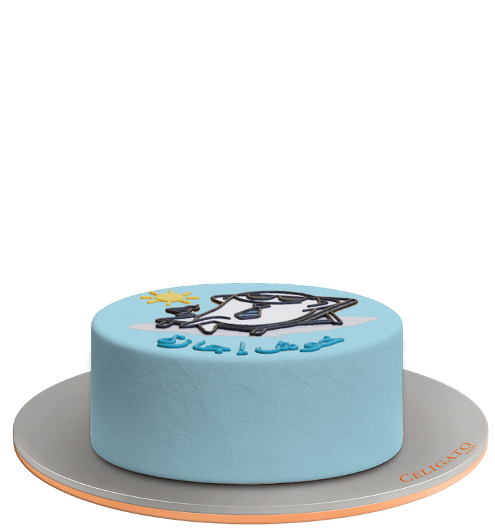Vocation cake on transparent background