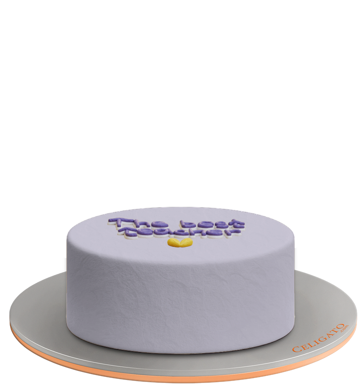 Best teacher cake on transparent background