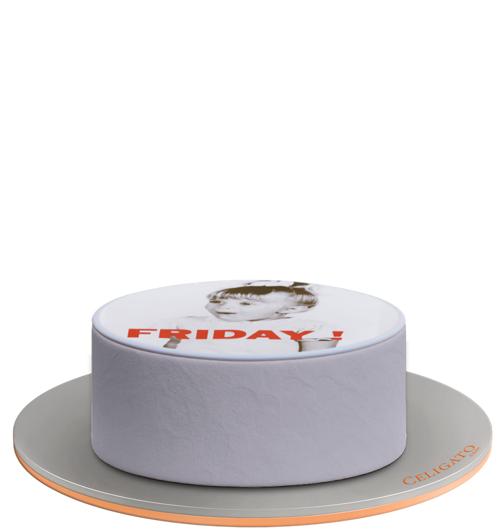 Friday cake on transparent background
