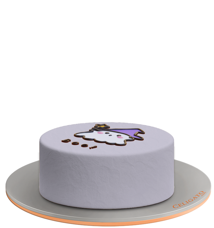 Boo cake on transparent background