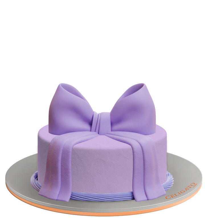 Purple Ribbon cake