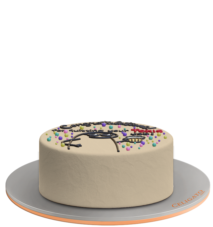 Congrats on quitting cake on transparent background