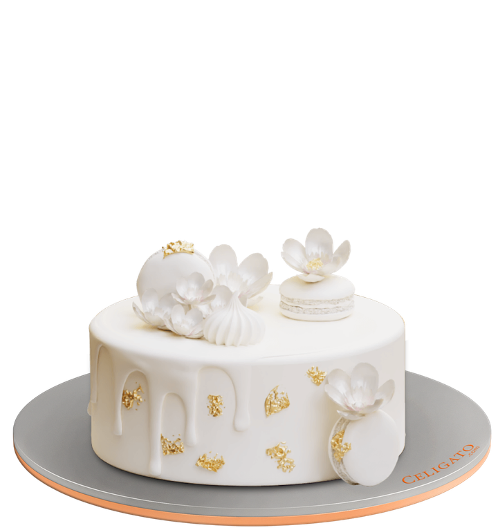 Vanilla Macarons cake