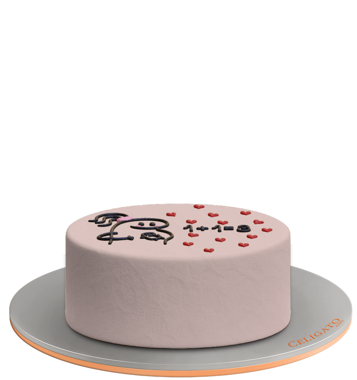 3 People cake on transparent background