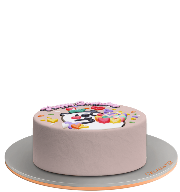 HBD Bear cake on transparent background