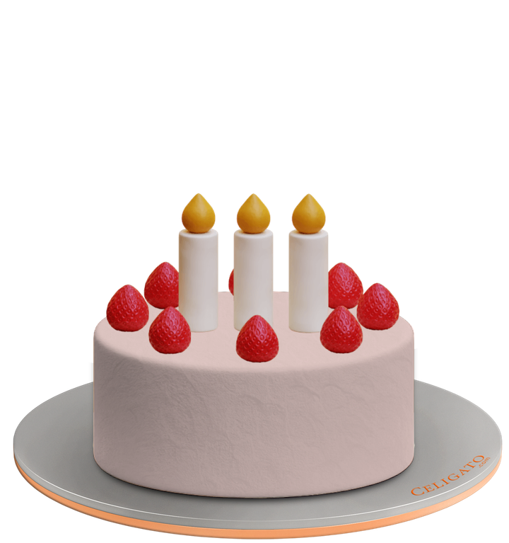 Boom & Bloom cake on transparent background