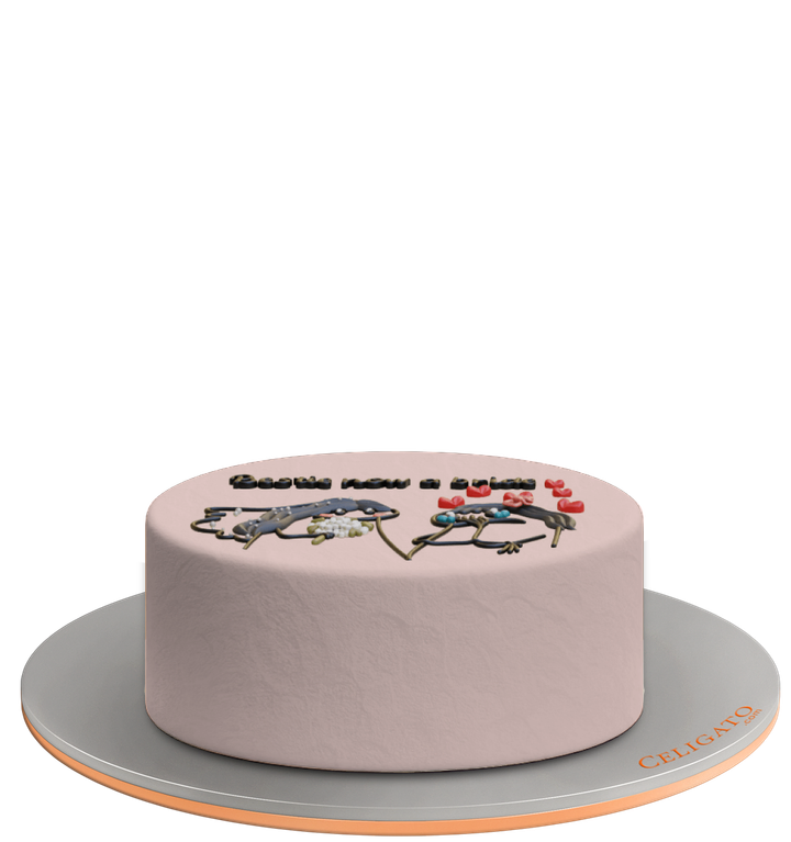 Bridesmade cake on transparent background