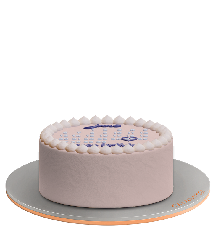 Birth Month cake on transparent background
