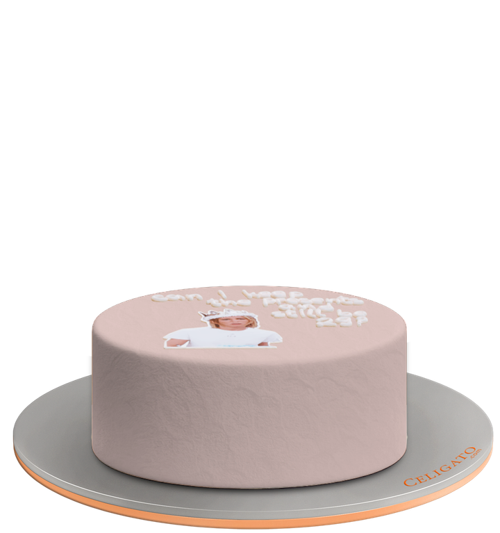Forever 29 cake on transparent background