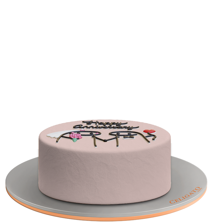 Forever Us cake on transparent background